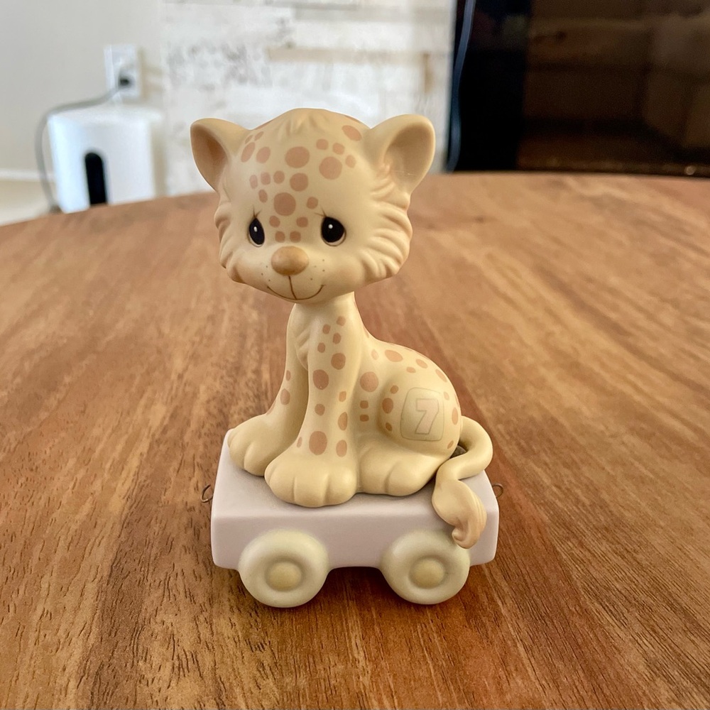 Precious Moments birthday train- Leopard Age 7